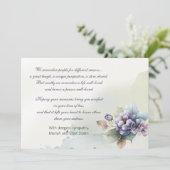 Waterverf Nosegay Condoleance Kaart (Staand voorkant)