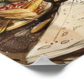 Waterverf Nostalgische Dessert Recepten Keuken Kun Poster (Hoek)