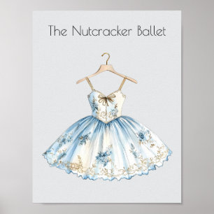 Waterverf Notenkraker Ballet Christmas Tutu Poster