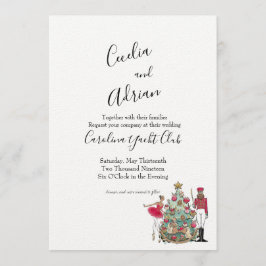 Waterverf notenkraker balletdanser kaart