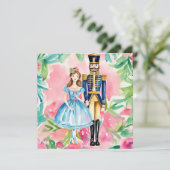 Waterverf Notenkraker en Clara Christmas Feestdagenkaart (Staand voorkant)