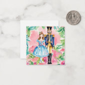 Waterverf Notenkraker en Clara Christmas Notitiekaartje (Voorkant / Achterkant in situ)