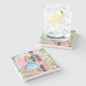 Waterverf Notenkraker en Clara Christmas Stenen Onderzetter (Zijkant)