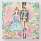 Waterverf Notenkraker en Clara Christmas Stenen Onderzetter (Voorkant)