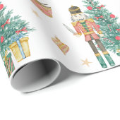 Waterverf Notenkraker en Kerstboom Cadeaupapier (Rol Hoek)