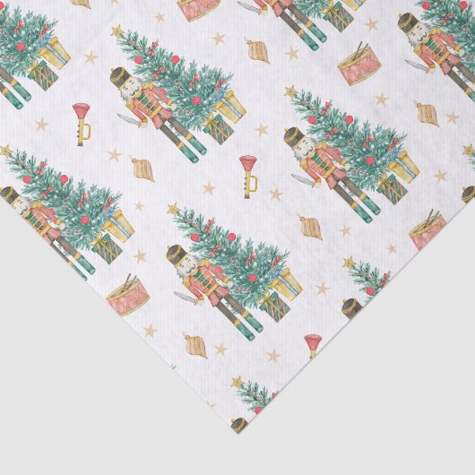 Waterverf Notenkraker en Kerstboom Tissuepapier (Detail)