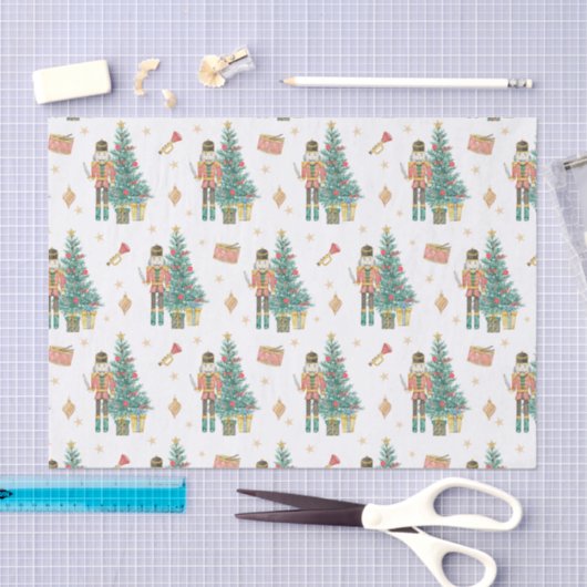 Waterverf Notenkraker en Kerstboom Tissuepapier (Craft)