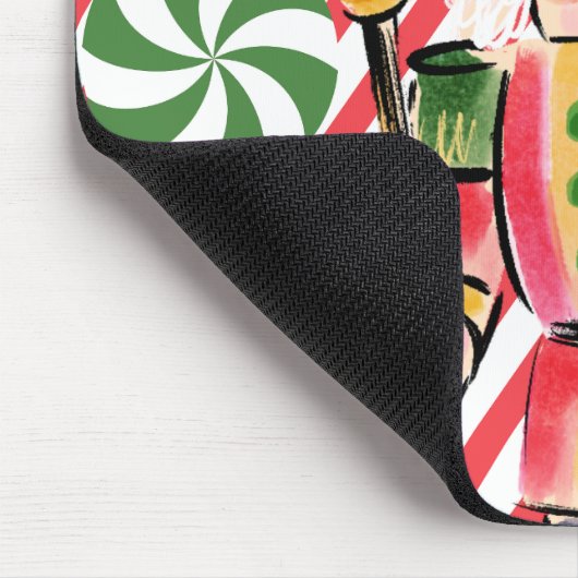  waterverf notenkraker en snoepriet Groen Muismat (Hoek)