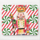  waterverf notenkraker en snoepriet Groen Muismat (Voorkant)