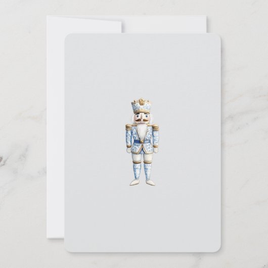 Waterverf Notenkraker Holiday Party Kaart (Achterkant)