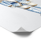 Waterverf notenkraker kerst poster (Hoek)