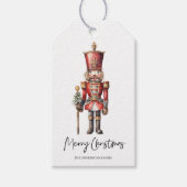 Waterverf Notenkraker Kerstcadeau Cadeaulabel (Voorkant)