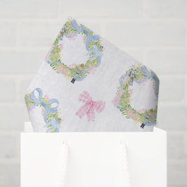 Waterverf notenkraker kerstkrans tissuepapier