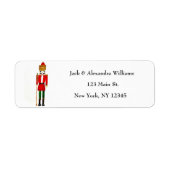 Waterverf notenkraker kerstretouradres etiket (Voorkant)