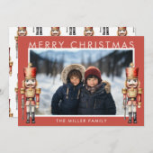 Waterverf Notenkraker Modern Minimal Christmas Feestdagenkaart (Voorkant / Achterkant)