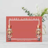 Waterverf Notenkraker Modern Minimal Christmas Feestdagenkaart (Staand voorkant)