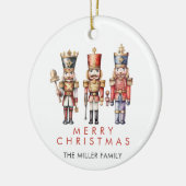 Waterverf Notenkraker Modern Minimal Christmas Keramisch Ornament (Links)