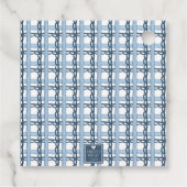 Waterverf Notenkraker Monogram Crest Christmas Bedankjes Labels (Achterkant)