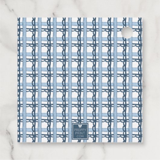 Waterverf Notenkraker Monogram Crest Christmas Bedankjes Labels (Achterkant)