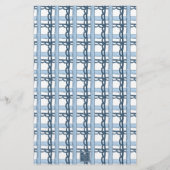 Waterverf Notenkraker Monogram Crest Christmas Briefpapier (Achterkant)