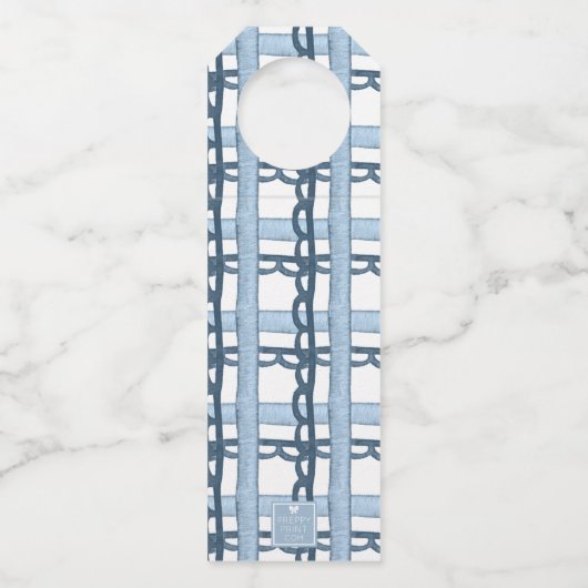 Waterverf Notenkraker Monogram Crest Christmas Flessenhanger (Achterkant)