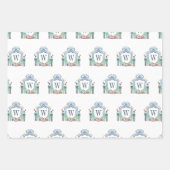 Waterverf Notenkraker Monogram Crest Christmas Inpakpapier Vel (Voorkant)