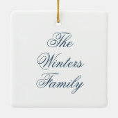 Waterverf Notenkraker Monogram Crest Christmas Keramisch Ornament (Achterkant)