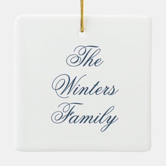 Waterverf Notenkraker Monogram Crest Christmas Keramisch Ornament (Achterkant)