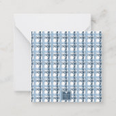 Waterverf Notenkraker Monogram Crest Christmas Notitiekaartje (Achterkant)