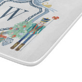 Waterverf Notenkraker Monogram Crest Christmas Snijplank (Hoek)