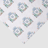 Waterverf Notenkraker Monogram Crest Christmas Tissuepapier (Detail)