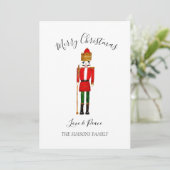 Waterverf Notenkraker Prettig Kerstfeest Feestdagenkaart (Staand voorkant)