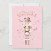 Waterverf Notenkraker Roze Baby shower Kaart (Achterkant)