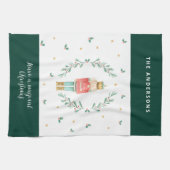 waterverf notenkraker schattig familie kerst theedoek (Horizontaal)