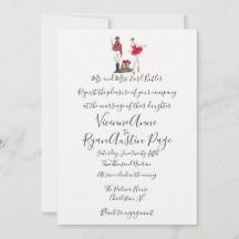 Waterverf Notenkraker Thema Huwelijksuitnodiging