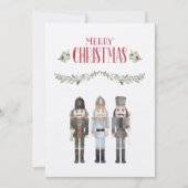  Waterverf Notenkraker Trio Kerst Kaart (Voorkant)