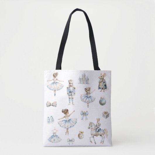 Waterverf notenkrakerballetpatroon tote bag (Voorkant)