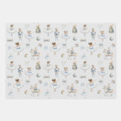 Waterverf Notenkrakerpatroon Kerst Inpakpapier Vel (Voorkant 2)