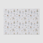 Waterverf Notenkrakerpatroon Kerst Tissuepapier (Voorkant)
