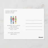 WATERVERF NOTENKRAKERS MET FOTO KERSTMIS BRIEFKAART (Achterkant)