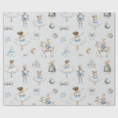 Waterverf Notenkrakerspatroon Cadeaupapier (Vlak)