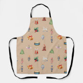 Waterverf Notenkrakerspatroon Schort (Voorkant)