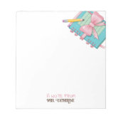 Waterverf Notitie van het Notitieblok van de leraa (Voorkant)