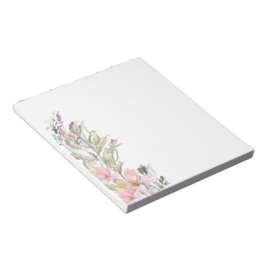 Waterverf Notitieblok Floral Border (Schuin)