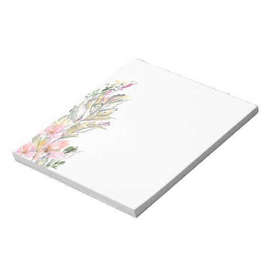 Waterverf Notitieblok Floral Border (Linkerzijde)