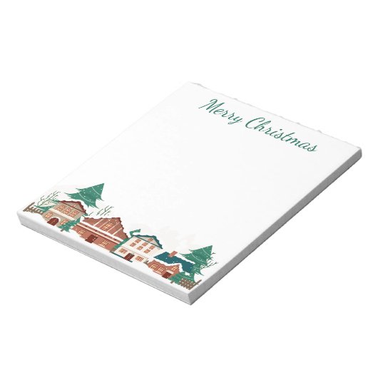 Waterverf Notitieblok kerstwinterstallen (Linkerzijde)