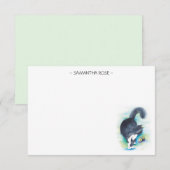 Waterverf notitiekaarten van Pet Lover Kaart (Voorkant / Achterkant)