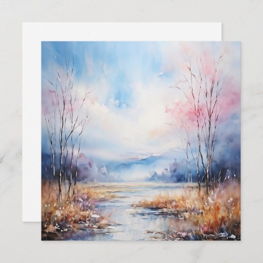 Waterverf Notitiekaartje (Voorkant / Achterkant)