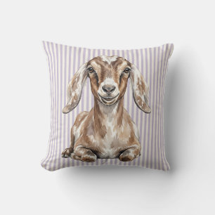 Waterverf Nubische Geit Farmhouse Decor Kussen Cov