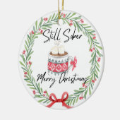 Waterverf nuchter keramisch ornament (Links)